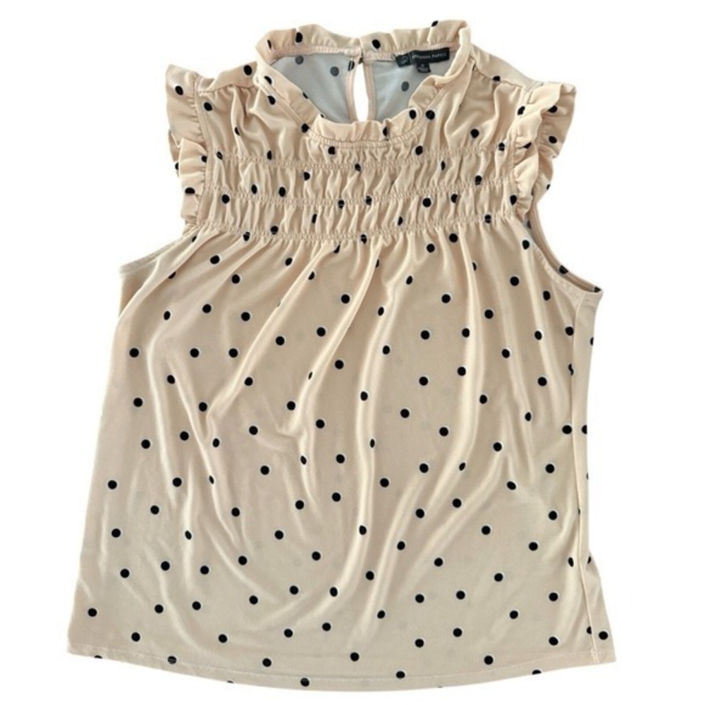 Adrianna‎ Papell Women's Top Size M Polka Dot